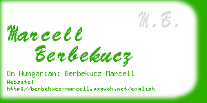 marcell berbekucz business card